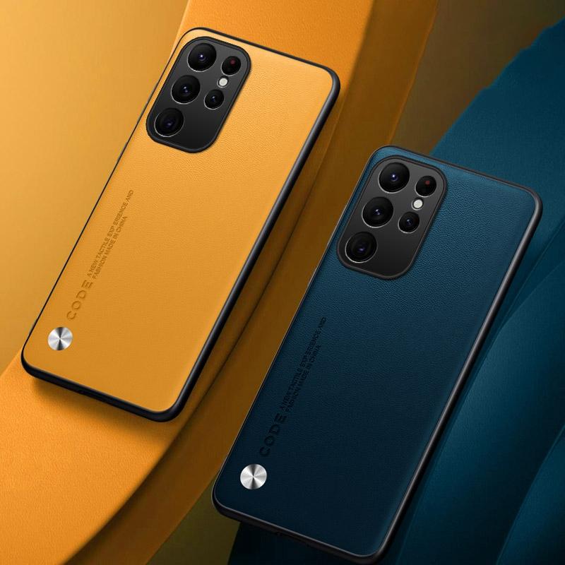 Luxury PU Leather Case For Samsung Galaxy S23 Ultra 5G Back Cover TPU Silicone Full Protection Phone Case For Samsung S23 Ultra