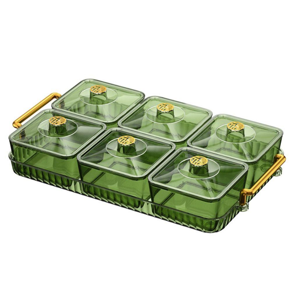 

Waterproof Dessert Serving Platter Modern Fruit Storage Tray Divided Serving Dishes Bedroom Grey-2 Compartment