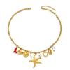 Ocean Style Jewelry Geometric Starfish Shell Design Versatile Long Necklace High Sense Necklace Women