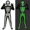 Kids Halloween Skeleton Costume For Boys And Girls Glow In The Dark Skeleton Jumpsuit Stage Performance Bodysuit Costumes