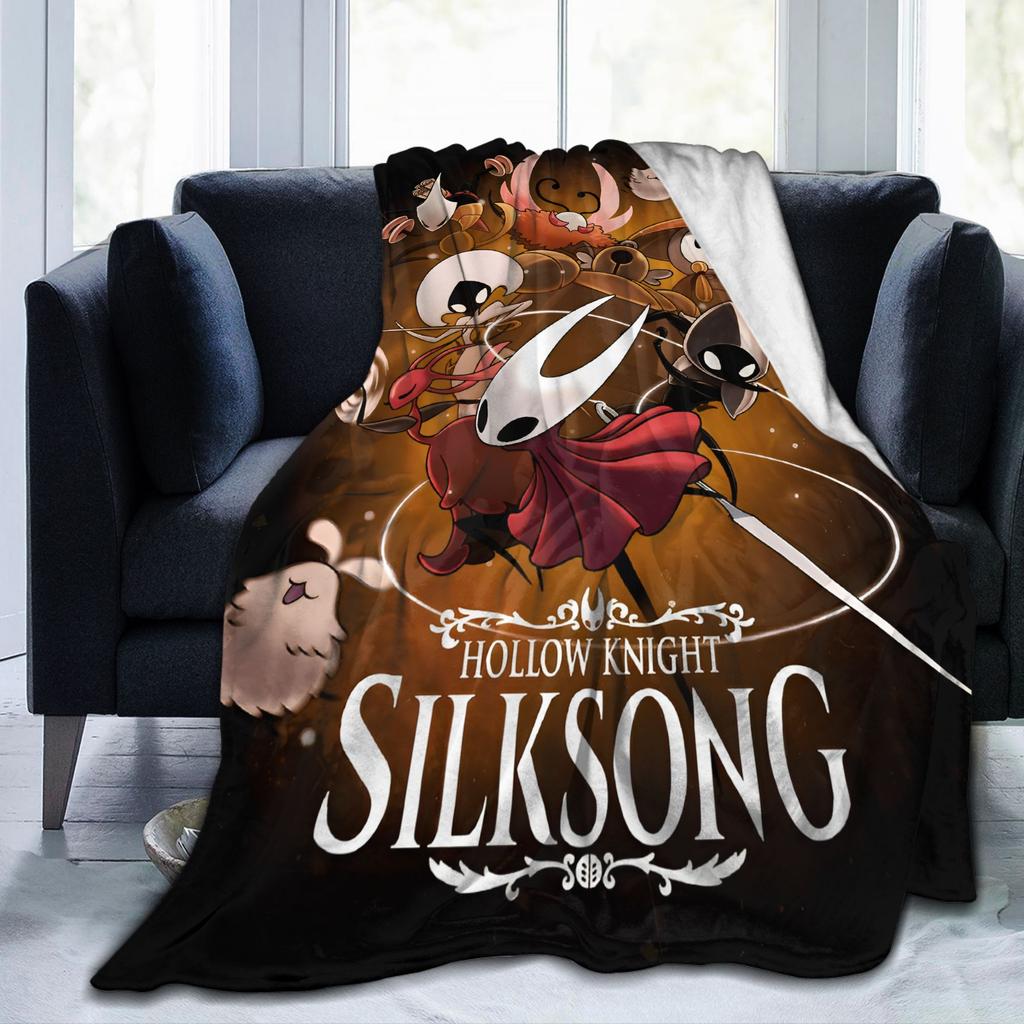 Hollow Knight Silksong Blanket Flannel Autumn/Winter Multi-function Super Warm Throw Blanket for Sofa Couch Plush Thin Quilt