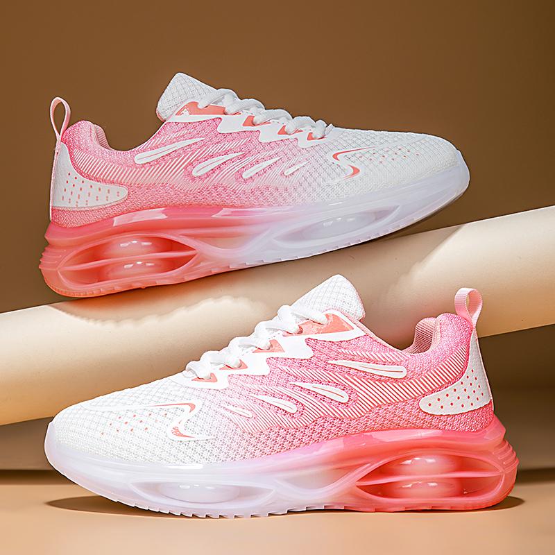 Women Big Size Autumn New Air Cushion Shoes Mesh Breathable Lightweight Comfortable Sneaker Fashion Casual Sports Large Footwear