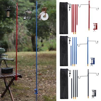 Tragbarer Camping-Lichtständer, Lichtaufhänger aus Aluminiumlegierung, abnehmbarer Zeltlampenständer für Campinglichter im Freien