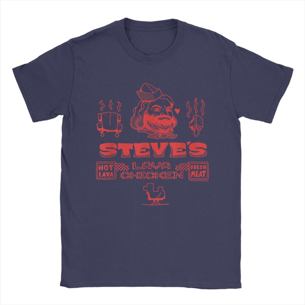 A M Movie Steve's Lava Chicken T-Shirt Men Restaurant Logo Funny Cotton Tee Shirt O Neck Short Sleeve T Shirt 4XL 5XL 6XL Tops