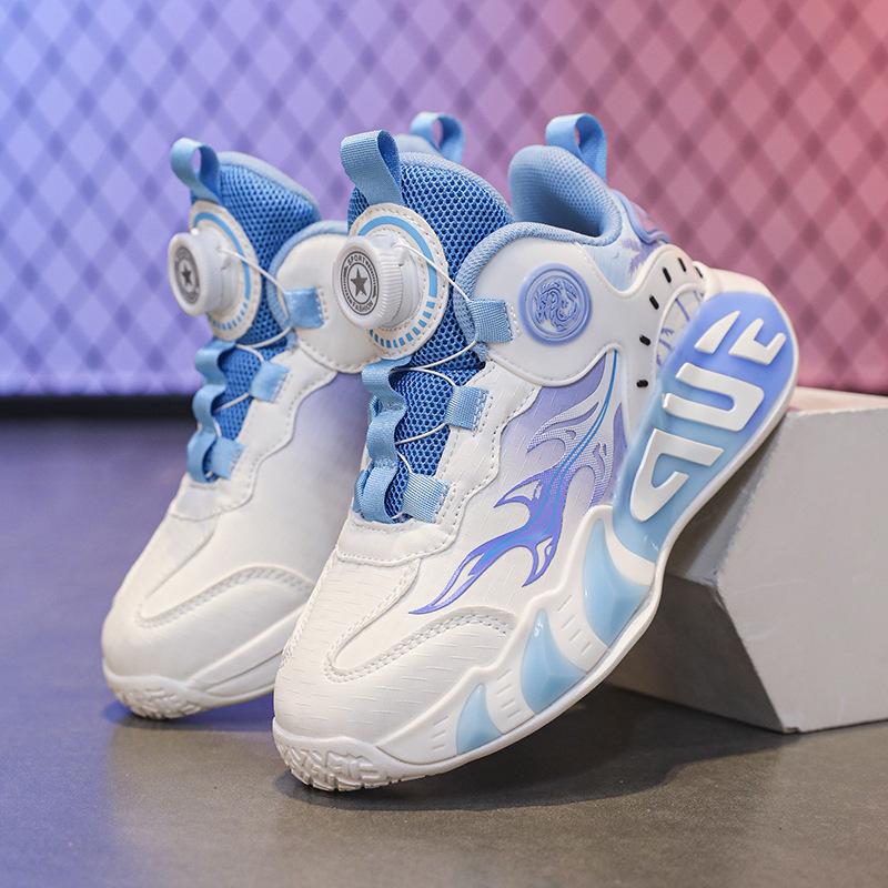 Boys shoes 2025 middle and older children's actual combat training basketball shoes non-slip spring and autumn children's sports shoes boys running
