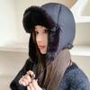 Cute and Sweet Warm Hat for Women's Winter Outdoor Thick Ear Protection Ski Hat Korean Edition Warm Plush Hat