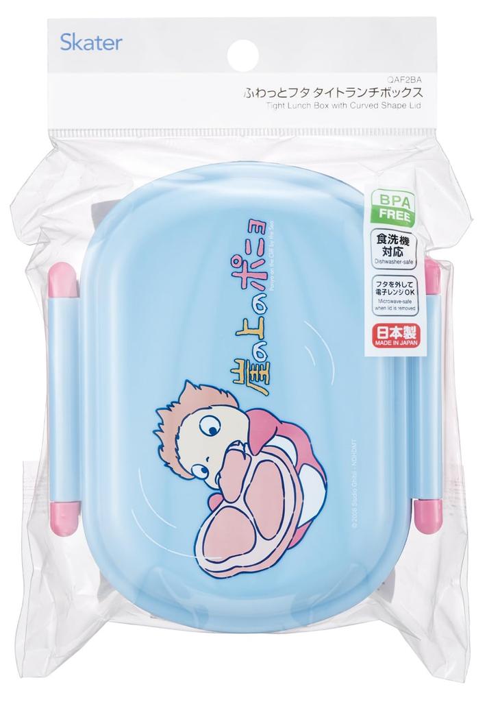 Skater Lunch Fluffy Made in Dishwasher and Microwave Ghibli Ponyo on the Cliff by the Sea for Children's Box, Packing, 1-Tier, 360ml, Japan, Safe,