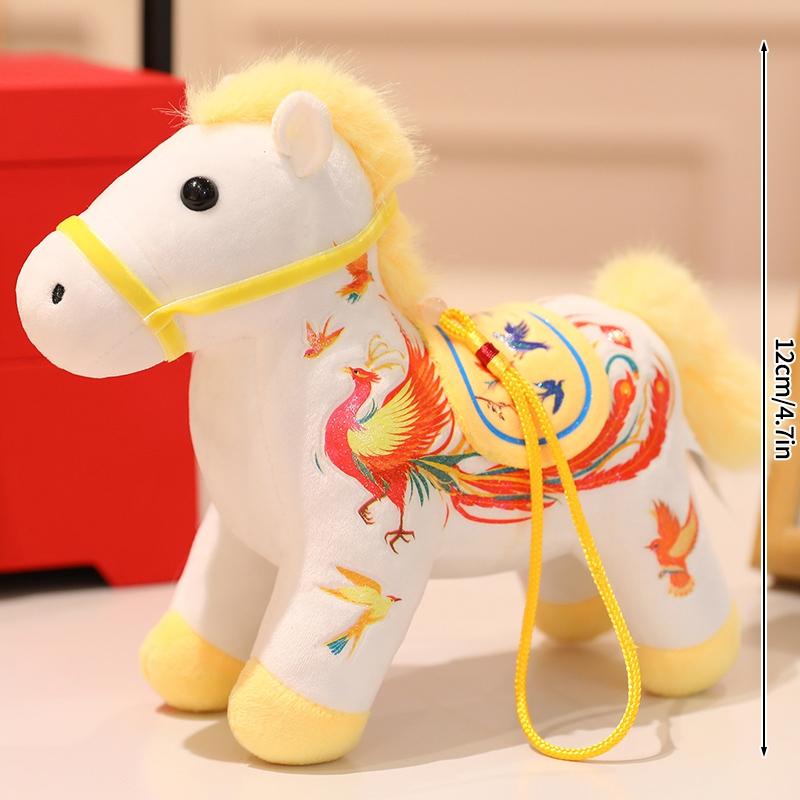 Horse Year Plush Pony Keychain Mascot Pendant Plush Pony Spring Festival Christmas Party Gift Pony Pendants Decoration Gifts
