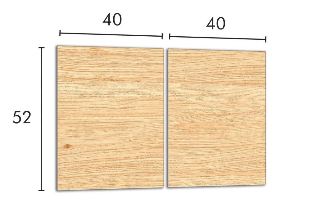 Szklana Płyta Ochronna Na Kuchenkę 2x40x52 Drewno