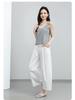 Yi Fei Women's High-Waisted Wide-Leg Cotton Pants - Summer 2026