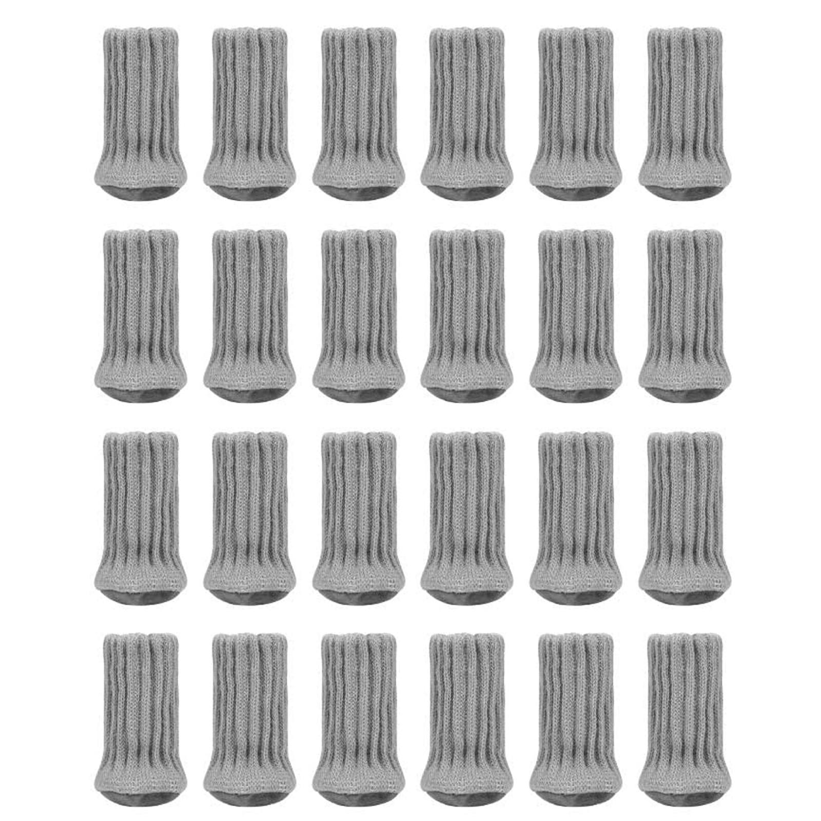 

, Упаковка из 24 носков для мебели, вязаные ножки для мебели, эластичные, нескользящие, с толстой подошвой, подходят для ножек стульев
