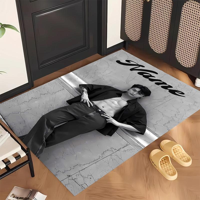 Jung Kook (14) Personalized Name Office Carpet Stylish Decor for Living Room Bedroom Kitchen