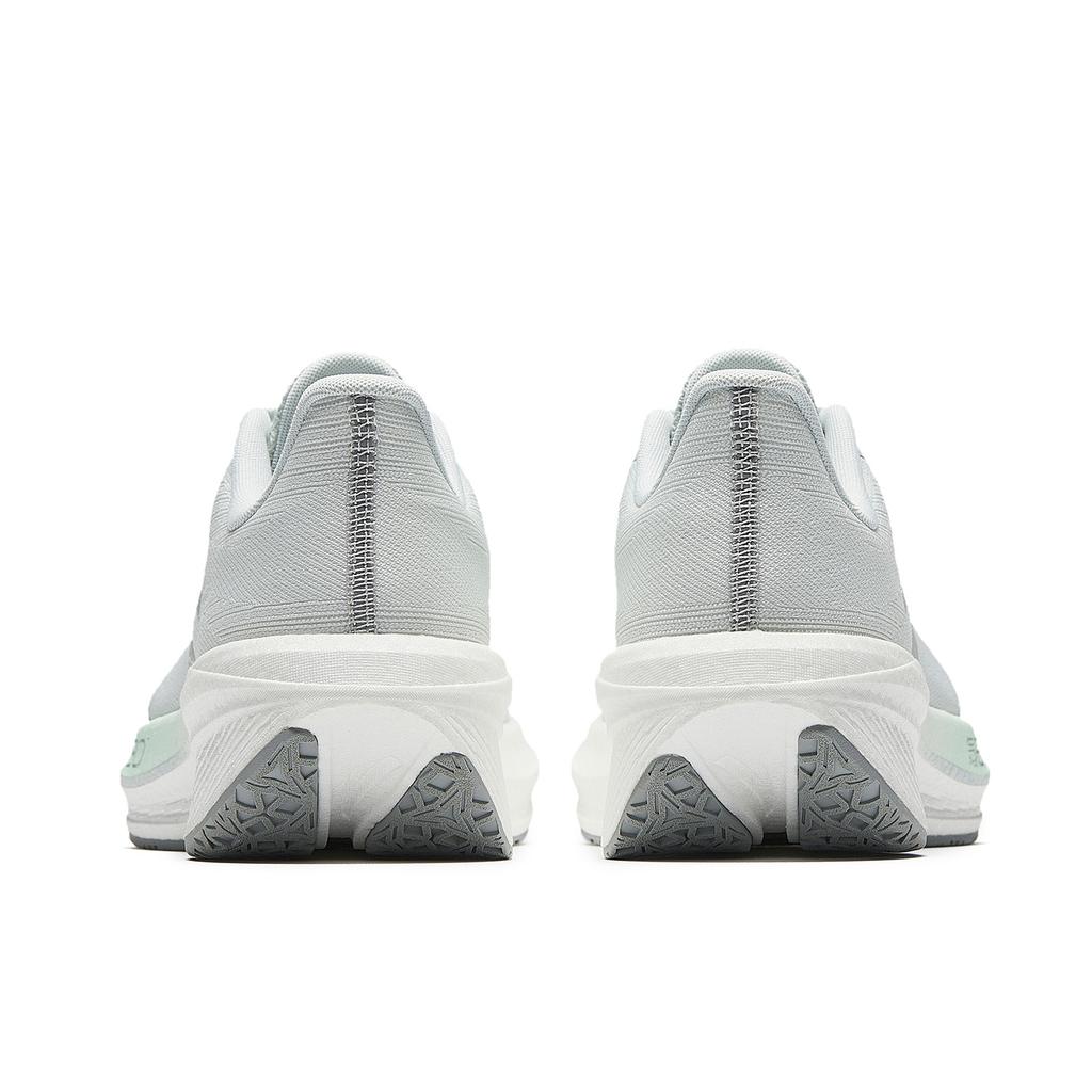 Anta 2nd Zone Heart Rate 80 Comfortable Fabric Synthetic Leather Rubber Low Top Running Shoes Women sneaker Gray Green Silver 122615555-3