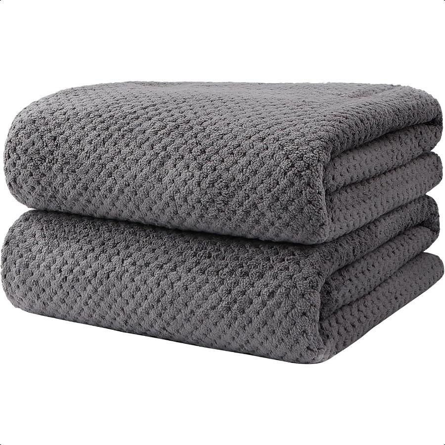 

Bath Towels Pack of 2 27 x 54 Inches Microfiber Ultra Soft Highly Absorbent Bath Towel Set Lightweight and Quick Drying Towels United States
