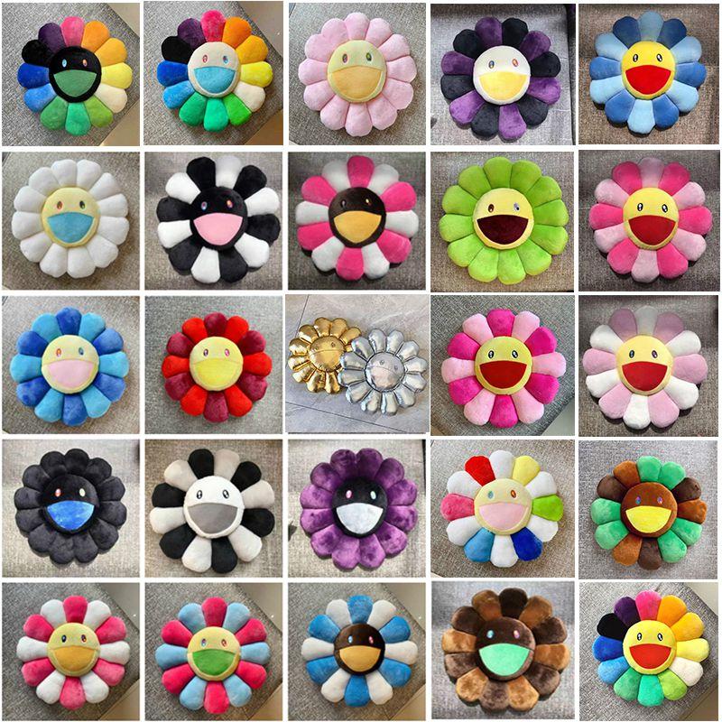 Bright And Colorful 40cm Takashi Murakami Rainbow Flower Pillow Plush For Kids