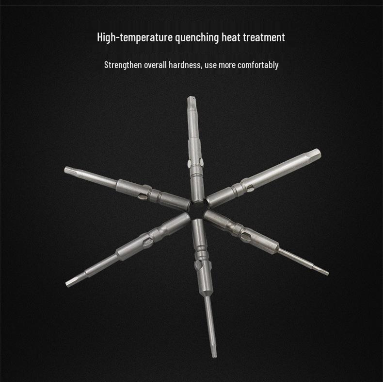 802 S2 Steel Electric Screwdriver Bit Set with Magnetic Holder, Inner Hex Socket, 6mm Shank.