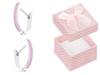 Silver Dangle Earrings For a Girl Pink Lyres Enamel Silver 925