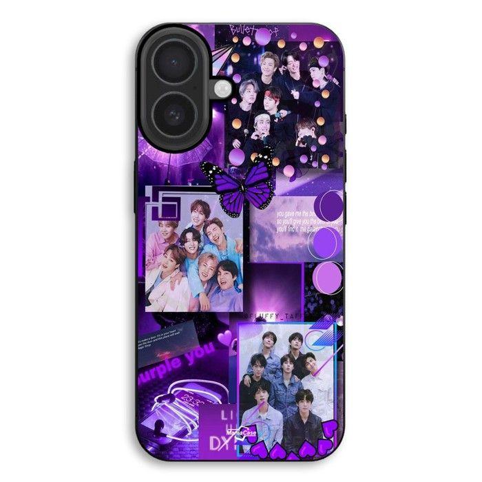 Coque de téléphone - MANIACASE - iPhone 17 - Silicone TPU - Souple - BTS CONCEPT VIOLET