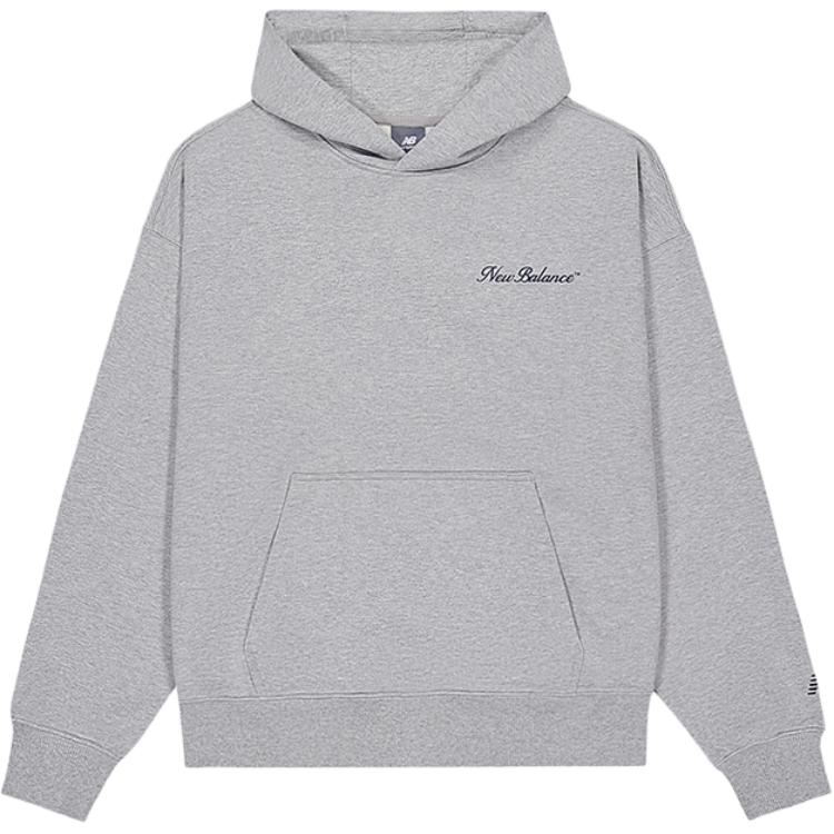 New Balance Sweatshirts Men s Light Gray Hooded Moderate Regular AMT54317-GHM L