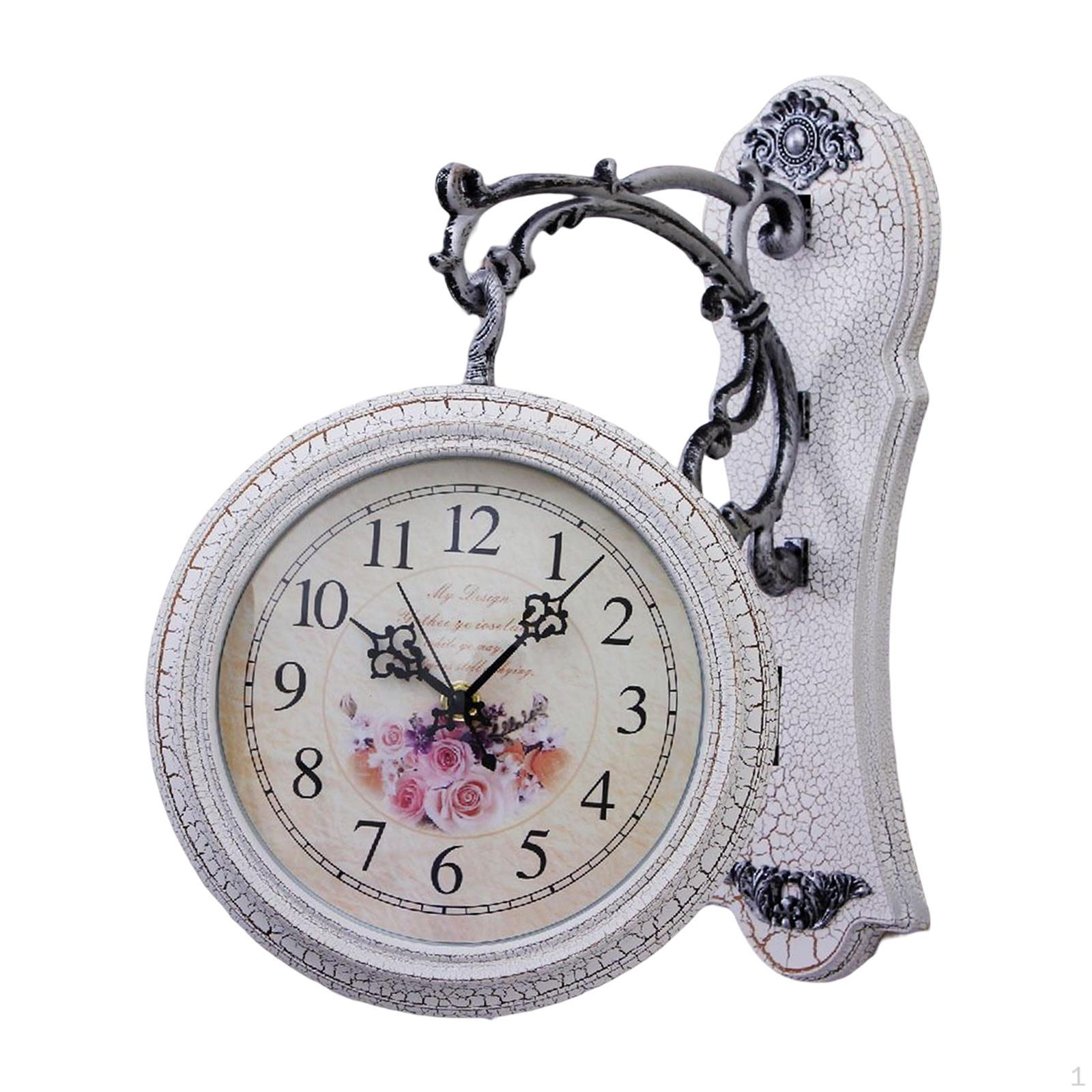 

Outdoor Double Sided Wall Clock Industrial Decorative Office Silent Kitchen