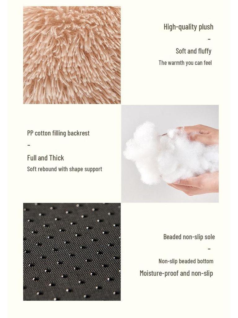 Plush Winter Pet Bed for Dogs and Cats - Warm, Thick, Round Design for All Sizes