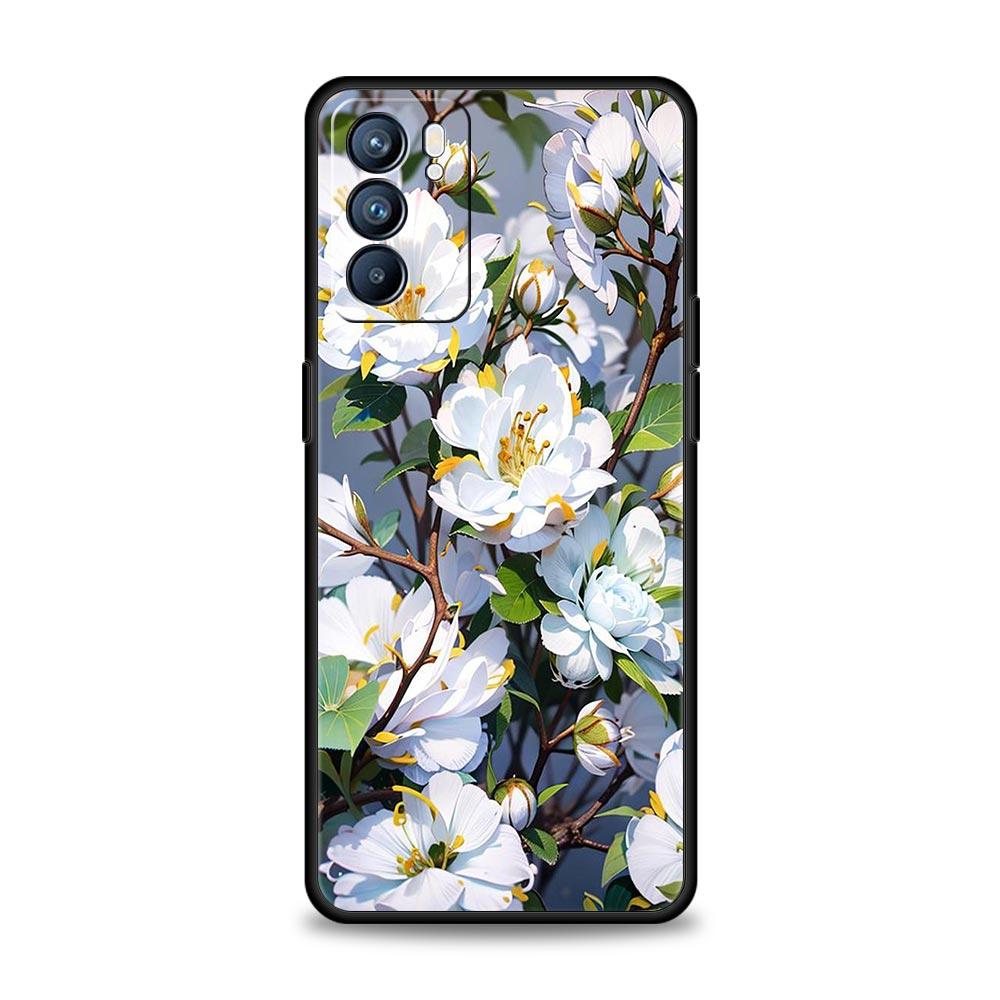 Cherry Blossom Tree Phone Case For Oppo Reno8 Reno7 Reno6 Pro A54 5G Find X6 X5 A53 A52 A9 A15 A95 A17 A16 A76 A74 A57 A31 Cover