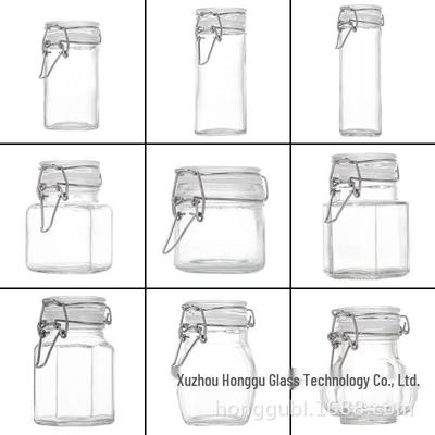 Compact Glass Spice Jar with Buckle Seal for Pepper, Salt, Cumin, and Seasonings