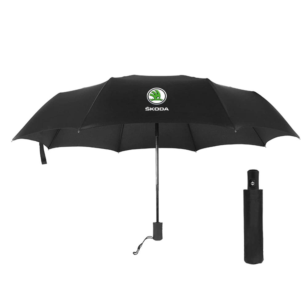 

Car Sticker 2025 Hot Men Women Umbrella Fully Automatic Reverse Folding Umbrella Windproof For Skoda Octavia Fabia Kamiq Kapoq K