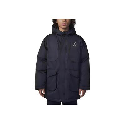 Bequeme einfarbige Kapuzenjacke Kinderjacken Schwarz HQ8268-010