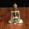 5 cm Chiński Buddyzm Czysta Miedź Brąz Budda Siakjamuni Statua Stołowa Czysty Mosiądz Antyczny Ornament do Herbaty