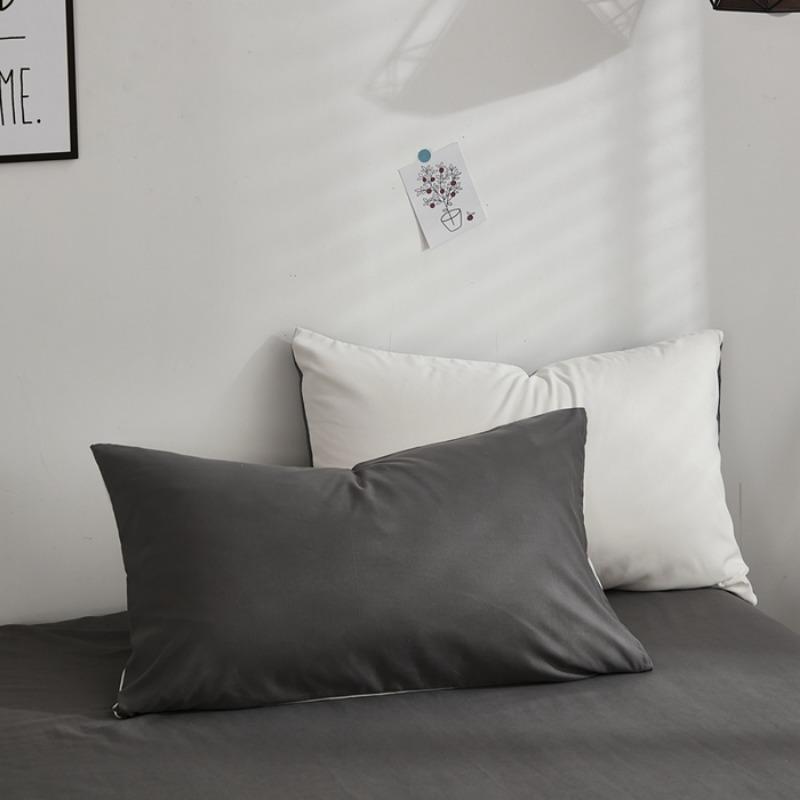 New simple solid color double color grinding series single pillowcase household, no sheets and pillow core