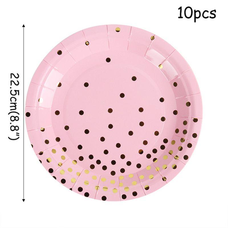 Delightful Pink And Gold Disposable Tableware To Enhance Your Party Atmosphere