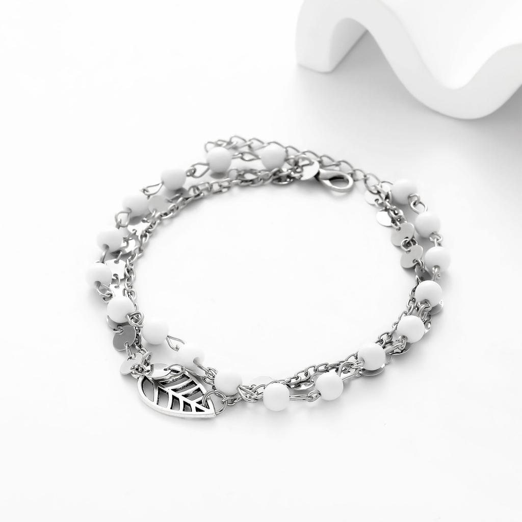 New, Fashionable Summer Beach Wind, Disc Leaves, Multi-Layer Anklets, Anklets