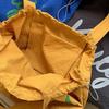 Canvas Nylon Shoulder Bag Korean Style Letter Printed Handbag Fashion Drawstring Tote Bag  Women