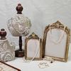 Vintage Inspired Earring Necklace Display Stand Flannel Lined Resin Frame Jewelry Organizers For Home Store Decoration