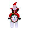 New Christmas Inflatable Decoration 1.8m Lantern Santa Riding Polar Bear Glowing Yard Decor