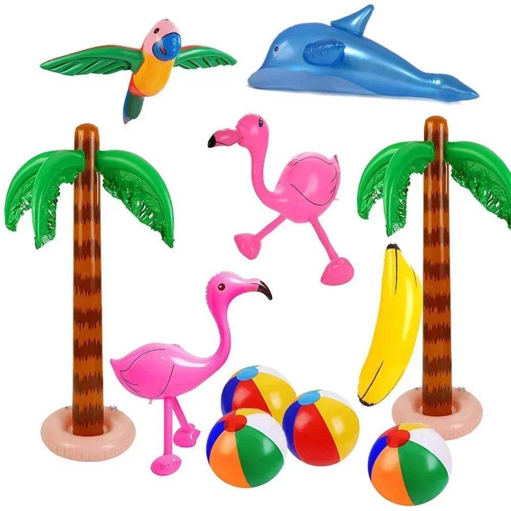 Flamingo Balloon Inflatable Swimming Pool Float Balloons Garden Pool Party  Decor Hawaiian Event Party Supplies  for Children