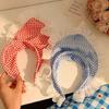 Elegant Triangled Head Kerchief Headbands Hairband Cute Checkered Hair Accessory