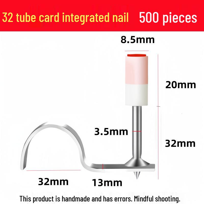 Mini Powder-Actuated Nailer for Ceiling and Concrete with Integrated Fire-Resistant Nails and Cartridge System