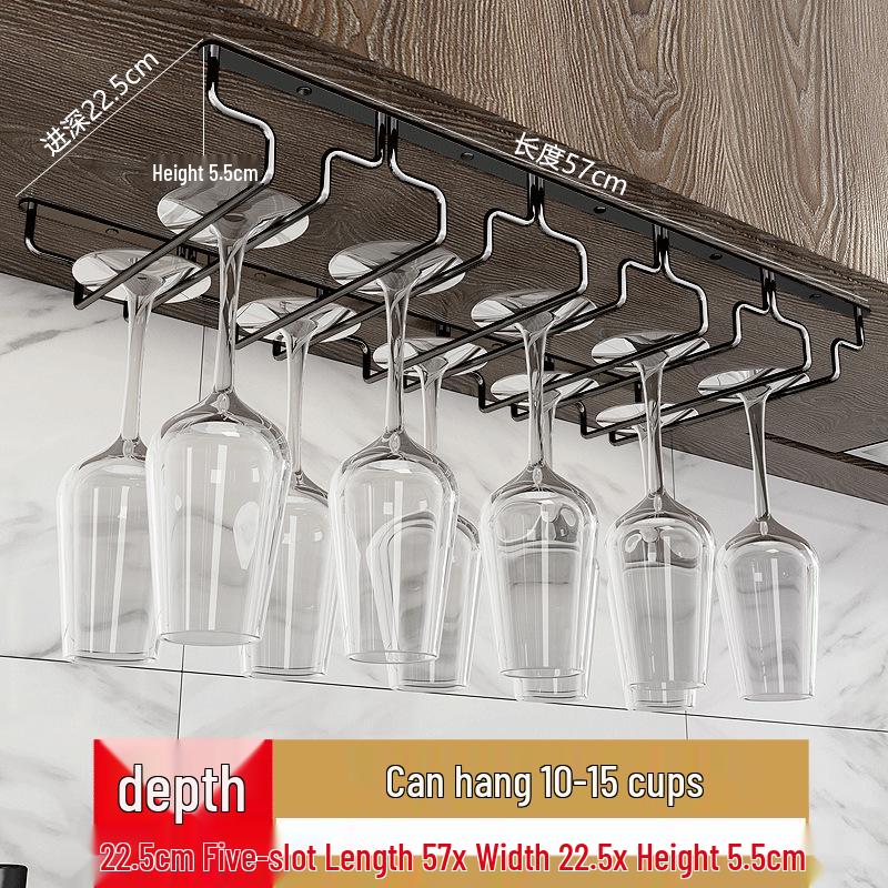 Stainless Steel Hanging Wine Glass Rack for Upside-Down Storage