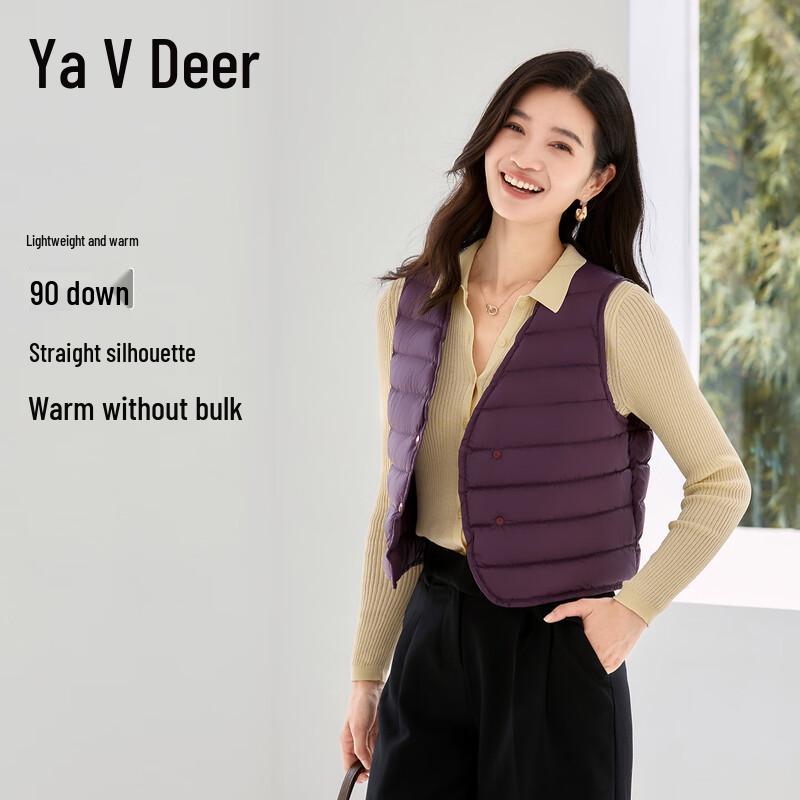 

Yalu Women s Lightweight V-Neck Down Vest S