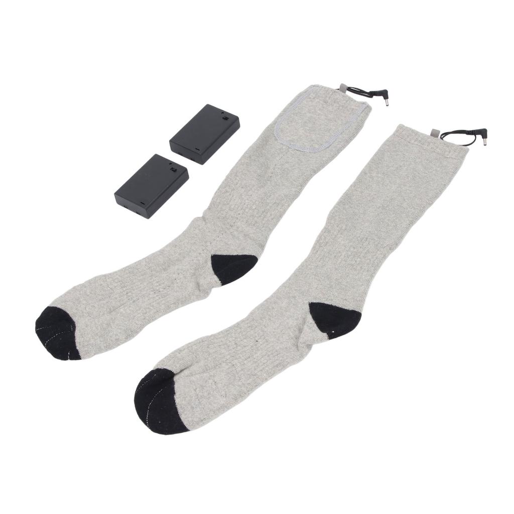 Electric Heated Socks Men Women Rechargeable 2 Sided Heating Washable Portable for Skiing Hiking