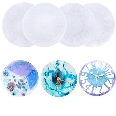 10cm 15cm Silikon-Uhrform Uhr Harz Silikonform Gießwerkzeuge Handgefertigte Schmuckherstellungswerkzeug DIY Bastelartikel Epoxidharzformen