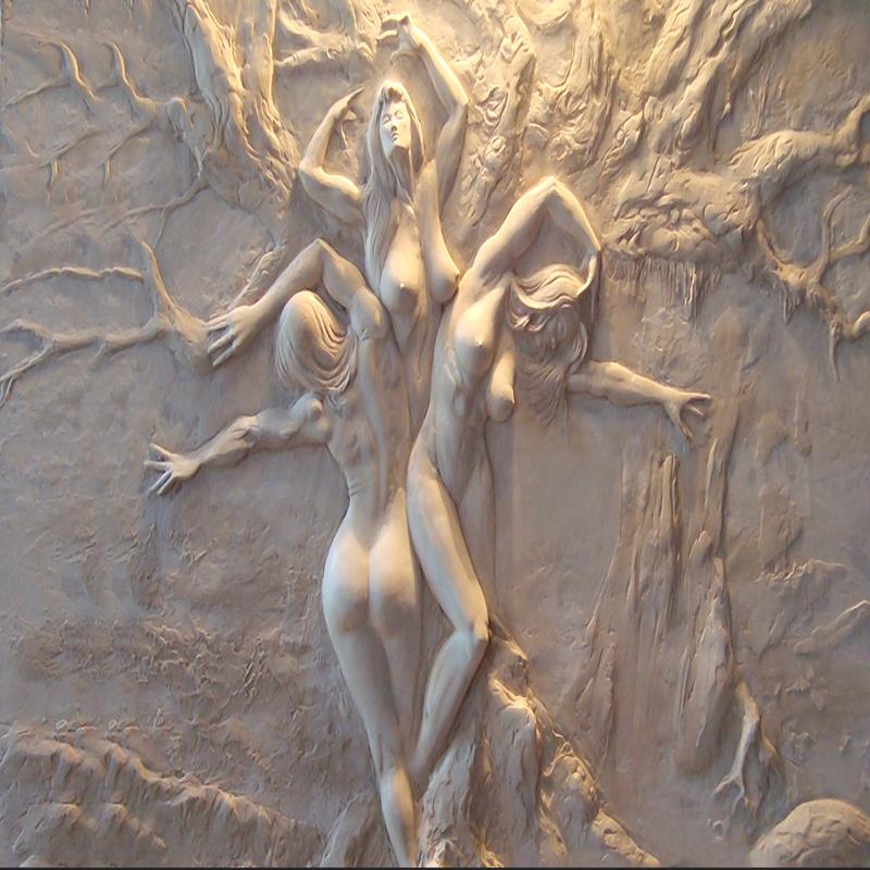 Custom Wallpaper Personality European 3D Stereoscopic Embossed Abstract Beauty Body Art Background Wall Painting Living Room Bedroom Mural