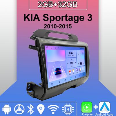 Autoradio Android Carplay pour KIA Sportage 3 2010-2015 Lecteur multimédia Unité principale Stéréo Navigation GPS BT WIFI 2 + 32 Go