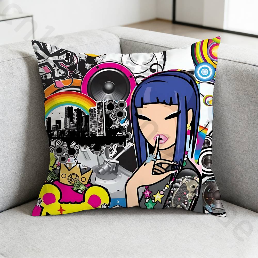 TTokidokiS Pillow Case Antidustmite Pillowcase Invisible Zipper Silky Short Plush Sofa Cushion Cover