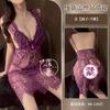 Sexy lingerie plus size sexy lace nightdress mesh see-through bed teasing uniform temptation free of passion pajamas