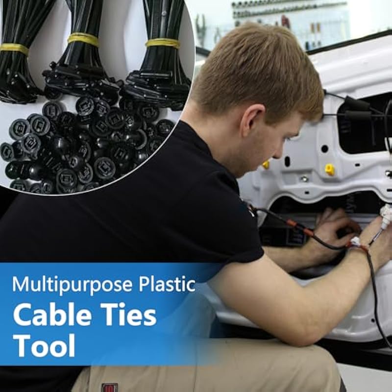 Self-locking Nylon Universal Cable Tie Buckle 100/50/20PCS Plastic Fixed Strap Iron Cable Gap Car Instrument Zip Ties