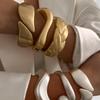 Ingemark Klassisch Vintage Matt Unregelmäßig Schwermetall Klobig Breit Manschette Armreifen Damen Punk Goldfarbe Frühling Armbänder Herren Schmuck
