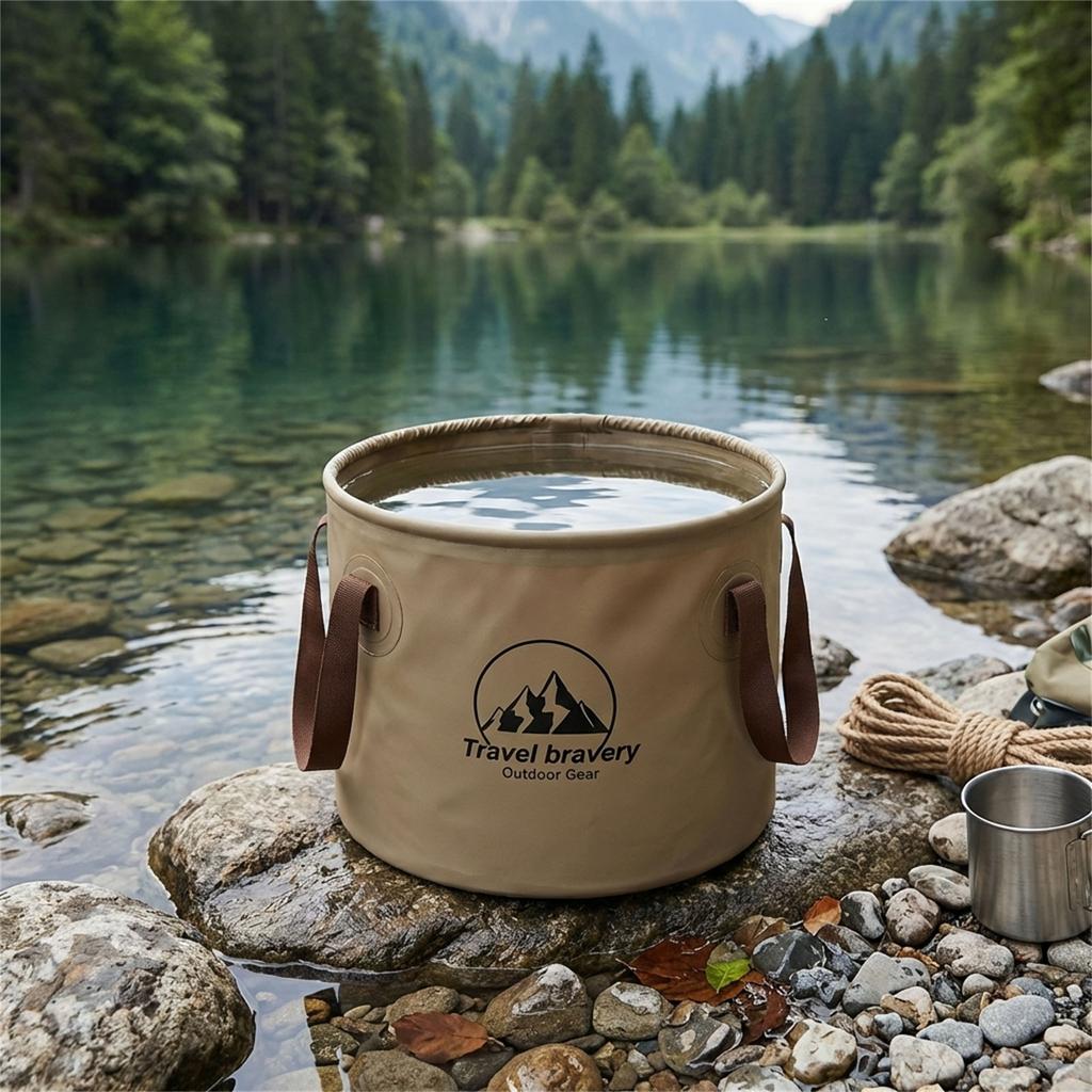 Collapsible Water Bucket Large Capacity Portable Storage For Camping Car Emergency Use